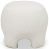 Buy Upholstered Ottoman - Pouf in Bouclé Fabric - Janko White 61305 at MyFaktory