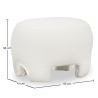 Buy Upholstered Ottoman - Pouf in Bouclé Fabric - Janko White 61305 home delivery
