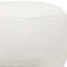 Buy Upholstered Ottoman - Pouf in Bouclé Fabric - Janko White 61305 in the Europe