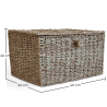 Buy Natural Fiber Basket with Lid - 40x30CM - Vernui Brown 61313 in the Europe