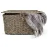Buy Natural Fiber Basket with Lid - 40x30CM - Vernui Brown 61313 - in the EU