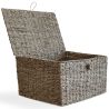 Buy Natural Fiber Basket with Lid - 40x30CM - Vernui Brown 61313 at MyFaktory