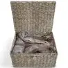 Buy Natural Fiber Basket with Lid - 40x30CM - Vernui Brown 61313 in the Europe