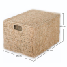 Buy Natural Fiber Basket with Lid - 40x30CM - Greey Natural 61314 home delivery