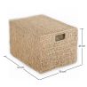 Buy Natural Fiber Basket with Lid - 40x30CM - Greey Natural 61314 with a guarantee