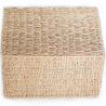 Buy Natural Fiber Basket with Lid - 40x30CM - Greey Natural 61314 in the Europe