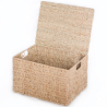 Buy Natural Fiber Basket with Lid - 40x30CM - Greey Natural 61314 - prices