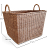 Buy Rattan Basket with Handles - 45x35CM - Gyua Natural 61315 with a guarantee