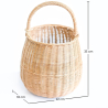 Buy  Rattan Basket with Handle - 33x22CM - Cusca Natural 61320 - in the EU