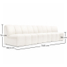 Buy Modular Sofa - Upholstered in Bouclé - 3 Modules - 4/5 Seater - Barkleyn II White 61310 at MyFaktory