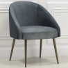 Buy Design Armchair - Upholstered in Velvet - Golden leg - Cenai Light grey 61336 in the Europe