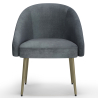 Buy Design Armchair - Upholstered in Velvet - Golden leg - Cenai Light grey 61336 - in the EU