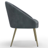Buy Design Armchair - Upholstered in Velvet - Golden leg - Cenai Light grey 61336 - in the EU
