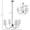 Buy Black Ceiling Chandelier with 4 Shades - Xium Black 61333 at MyFaktory
