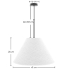 Buy Hanging Ceiling Lamp with Fabric Shade - Derila Black 61334 in the Europe