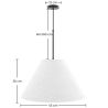 Buy Hanging Ceiling Lamp with Beige Fabric Shade - Derila Black 61334 - prices