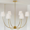 Buy Gold Ceiling Chandelier with 6 Shades - Derny Gold 61335 - prices