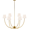 Buy Gold Ceiling Chandelier with 6 Shades - Derny Gold 61335 in the Europe