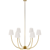 Buy Gold Ceiling Chandelier with 6 Shades - Derny Gold 61335 - in the EU