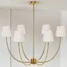 Buy Gold Ceiling Chandelier with 6 Shades - Derny Gold 61335 - prices