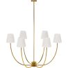 Buy Gold Ceiling Chandelier with 6 Shades - Derny Gold 61335 - in the EU