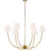 Buy Gold Ceiling Chandelier with 6 Shades - Derny Gold 61335 - prices