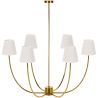 Buy Gold Ceiling Chandelier with 6 Shades - Derny Gold 61335 with a guarantee