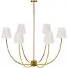 Buy Gold Ceiling Chandelier with 6 Shades - Derny Gold 61335 with a guarantee