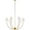 Buy Gold Ceiling Chandelier with 6 Shades - Derny Gold 61335 home delivery