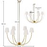 Buy Gold Ceiling Chandelier with 6 Shades - Derny Gold 61335 at MyFaktory