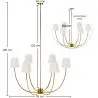 Buy Gold Ceiling Chandelier with 6 Shades - Derny Gold 61335 at MyFaktory