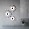 Buy Wall Lamp Applique Flower in White and Gold Metal - 30CM White 61338 - in the EU