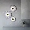 Buy Wall Lamp Applique Flower in White and Gold Metal - 40CM White 61339 - prices