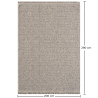 Buy Large Contemporary and Modern Design Rug - Beige (200x290 cm) - Kesta Grey 61378 home delivery