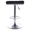 Buy Swivel Chromed Metal Office Bar Stool - Height Adjustable Black 49744 home delivery
