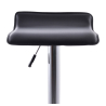 Buy Swivel Chromed Metal Office Bar Stool - Height Adjustable Black 49744 with a guarantee