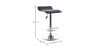 Buy Swivel Chromed Metal Office Bar Stool - Height Adjustable Black 49744 home delivery