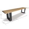 Buy Industrial style wooden bench Black 58438 - in the EU