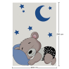 Buy Large Kids Sleeping Bear Design Carpet - Blue and Grey (290x200 cm) - Ayda Blue 61440 - prices