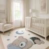Buy Large Kids Sleeping Bear Design Carpet - Blue and Grey (290x200 cm) - Ayda Blue 61440 - prices