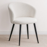 Buy Upholstered Dining Chair in Bouclé - Vurel White 61300 - prices
