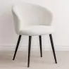 Buy Upholstered Dining Chair in Bouclé - Vurel White 61300 - prices