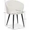 Buy Upholstered Dining Chair in Bouclé - Vurel White 61300 at MyFaktory