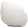 Buy Upholstered Armchair in Bouclé Fabric - Curved Design - Wendry White 61302 with a guarantee