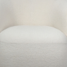 Buy Upholstered Armchair in Bouclé Fabric - Curved Design - Wendry White 61302 - prices
