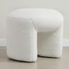 Buy Ottoman Upholstered in Bouclé Fabric - Loriel White 61303 - prices