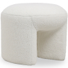 Buy Ottoman Upholstered in Bouclé Fabric - Loriel White 61303 - in the EU