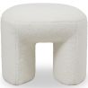 Buy Ottoman Upholstered in Bouclé Fabric - Loriel White 61303 - prices