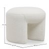 Buy Ottoman Upholstered in Bouclé Fabric - Loriel White 61303 with a guarantee