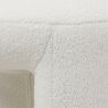 Buy Ottoman Upholstered in Bouclé Fabric - Loriel White 61303 home delivery